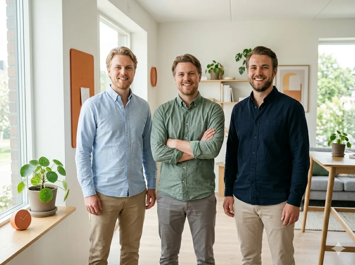 The founders of Glede gathered at the office in Oslo